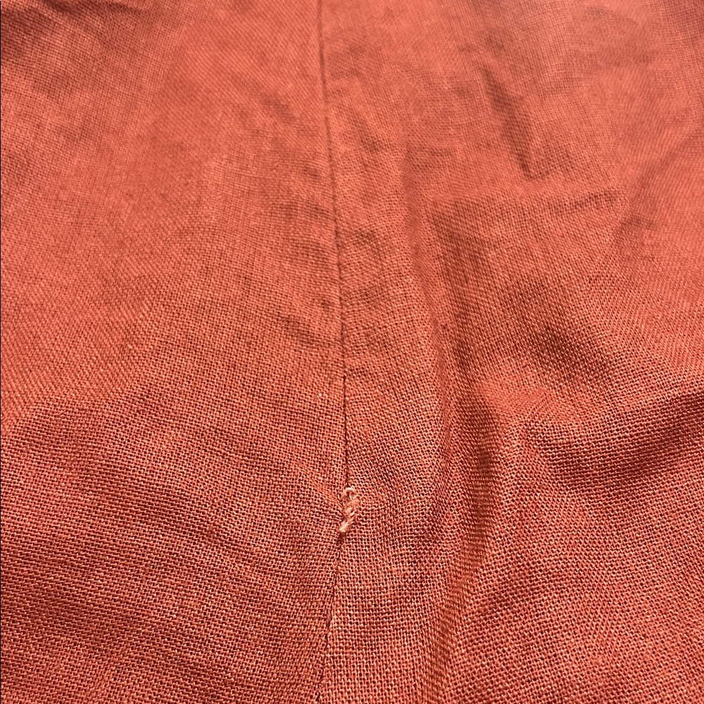Zara Elegant linen Strapless Rust jumpsuit - Picture 8 of 16